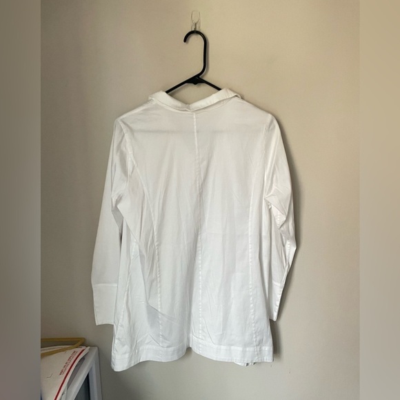 Soft Surroundings White 3/4 Sleeve Tunic Blouse Size Medium - Picture 6 of 9